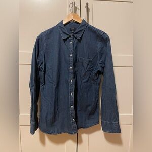 J. Crew Dark Blue Denim Shirt